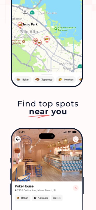 On & Off app — find restaurants near you